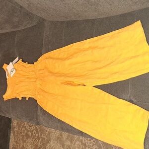 Zara Kids Vibrant Orange Jumpsuit. New Size9